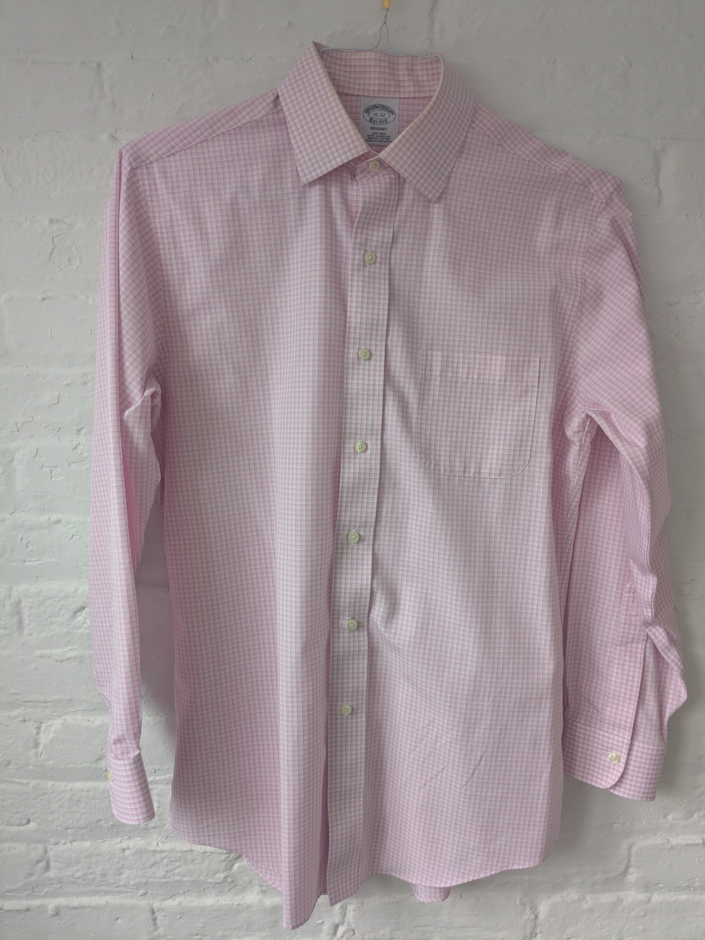 Brooks Brothers Pink Check Men's Dress Shirt